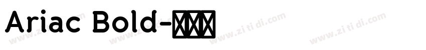 Ariac Bold字体转换
